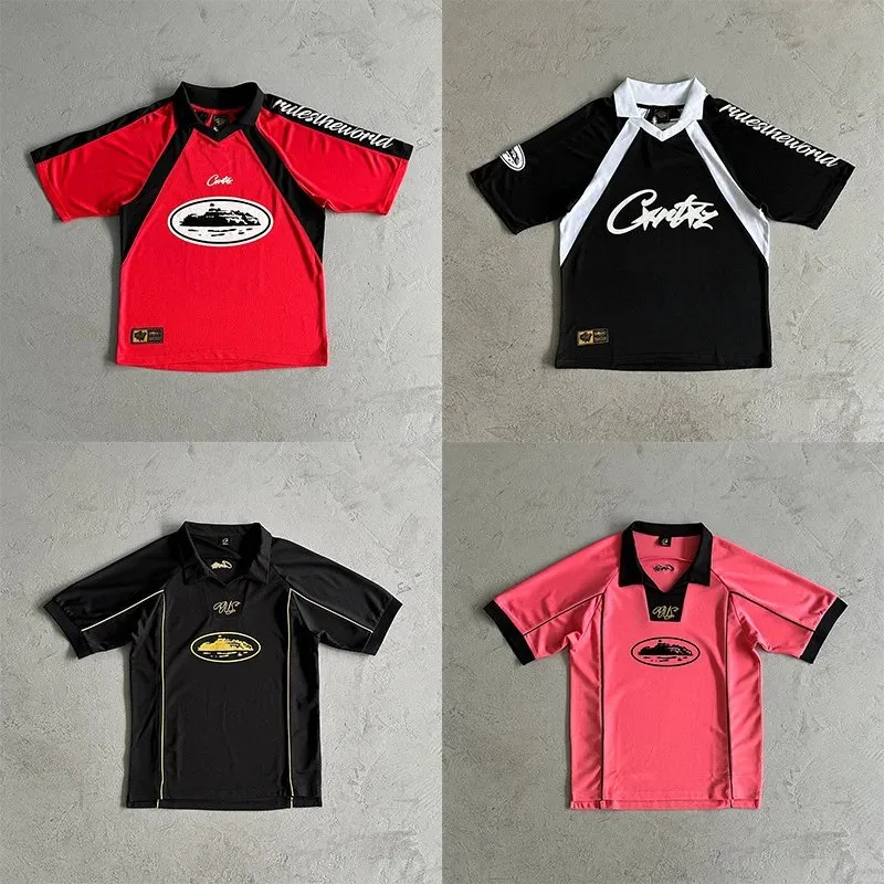 英式街头嘻哈印花短袖t恤男款夏季潮牌运动透气足球服球衣polo衫 (8)