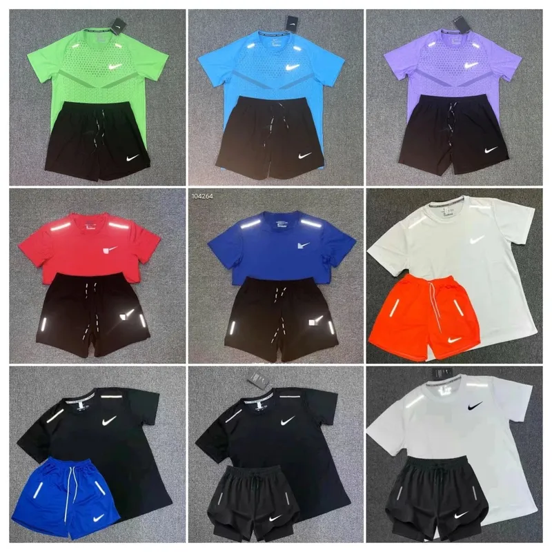 【L2N-6】 sports T-shirt shorts suit set (6)